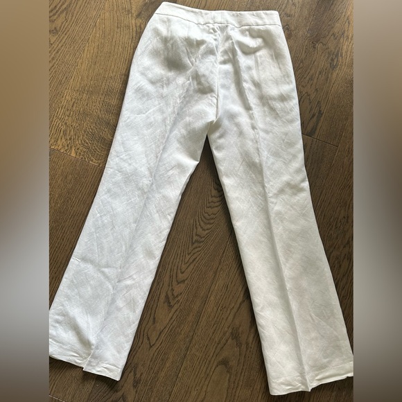 Nine West Linen Blend White Pants - Size 2 - Picture 3 of 8